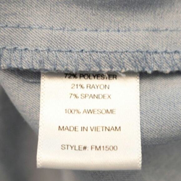 Figs Light Blue Men's Scrub Top Medium - Picture 5 of 6